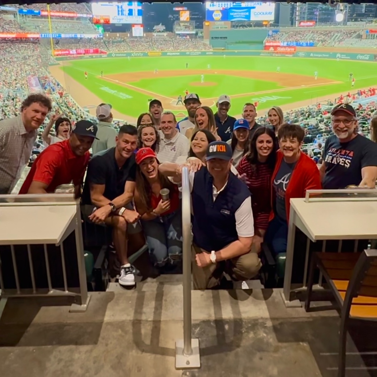 Giving Kitchen donors and staff at an Atlanta Braves game