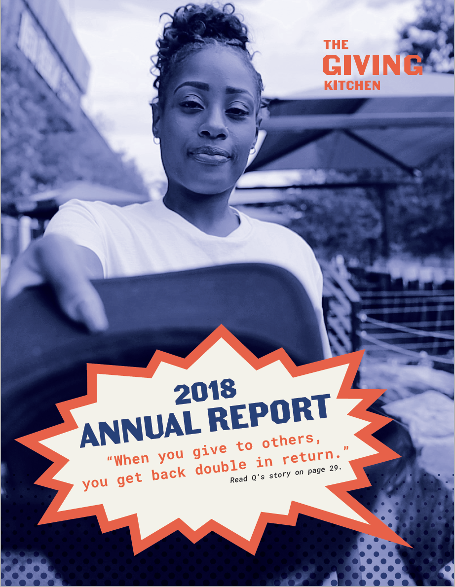 2018 Giving Kitchen Annual Report Cover