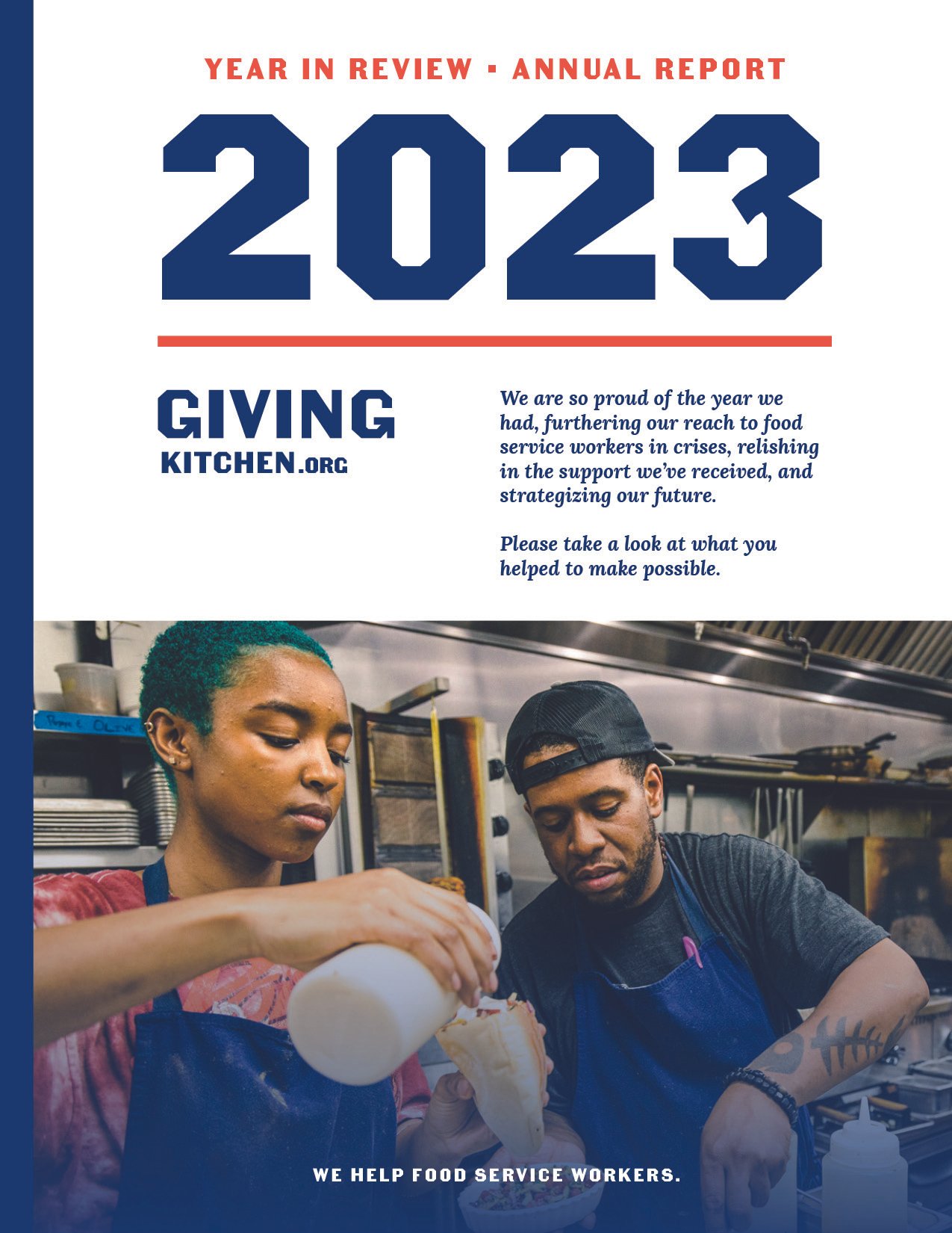 2023 Giving Kitchen Annual Report Cover