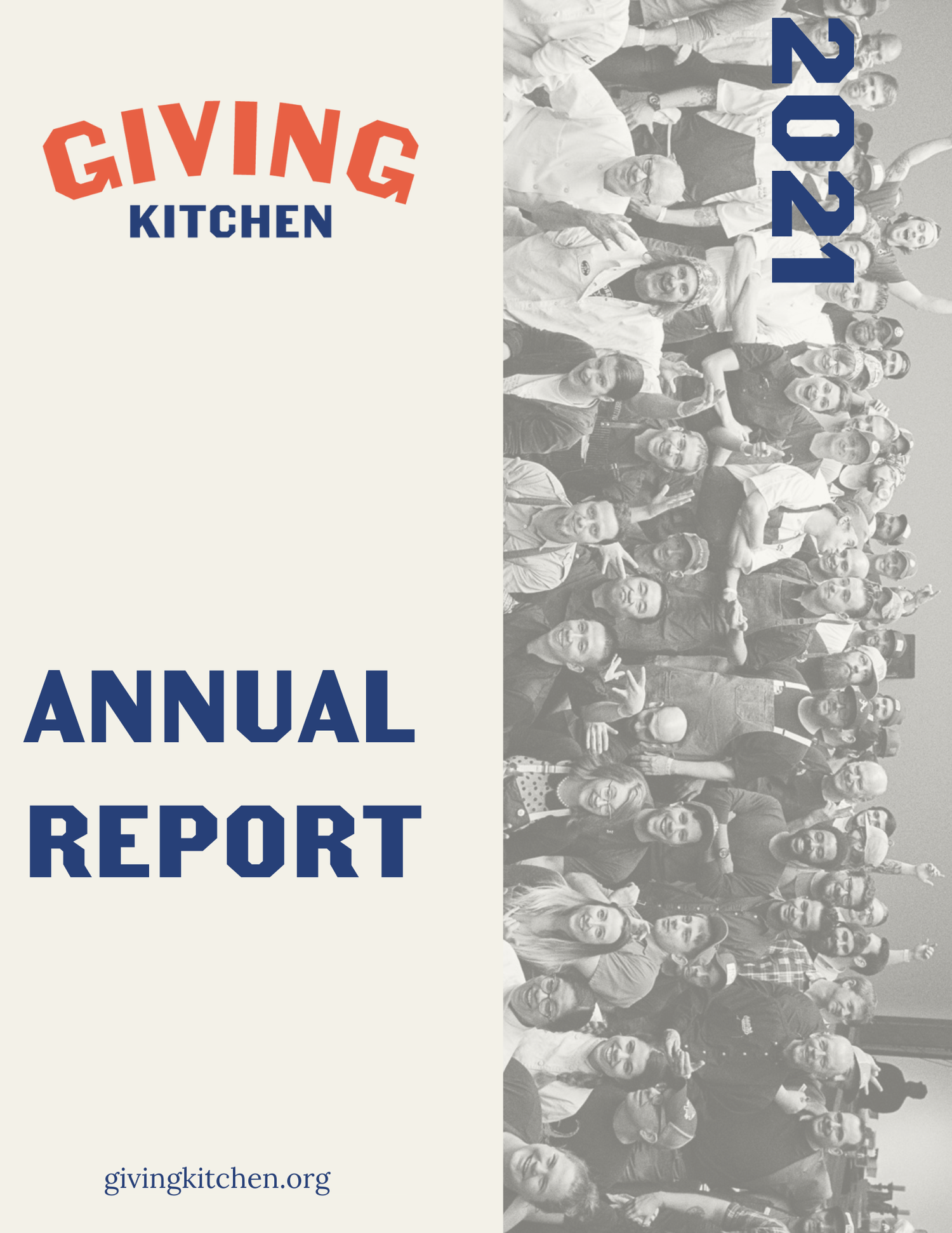 2021 Giving Kitchen Annual Report Cover