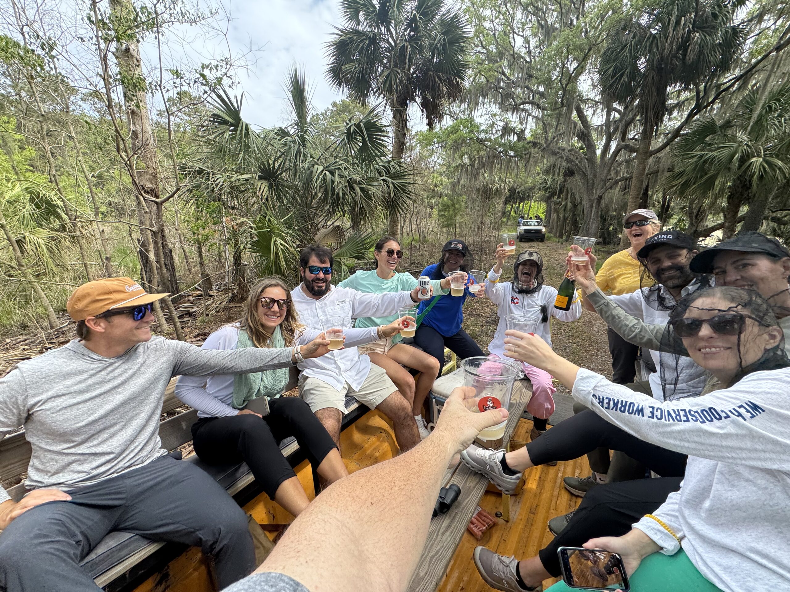Giving Kitchen supporters and staff enjoy Ossabaw Island for a Team Hidi auction lot redemption