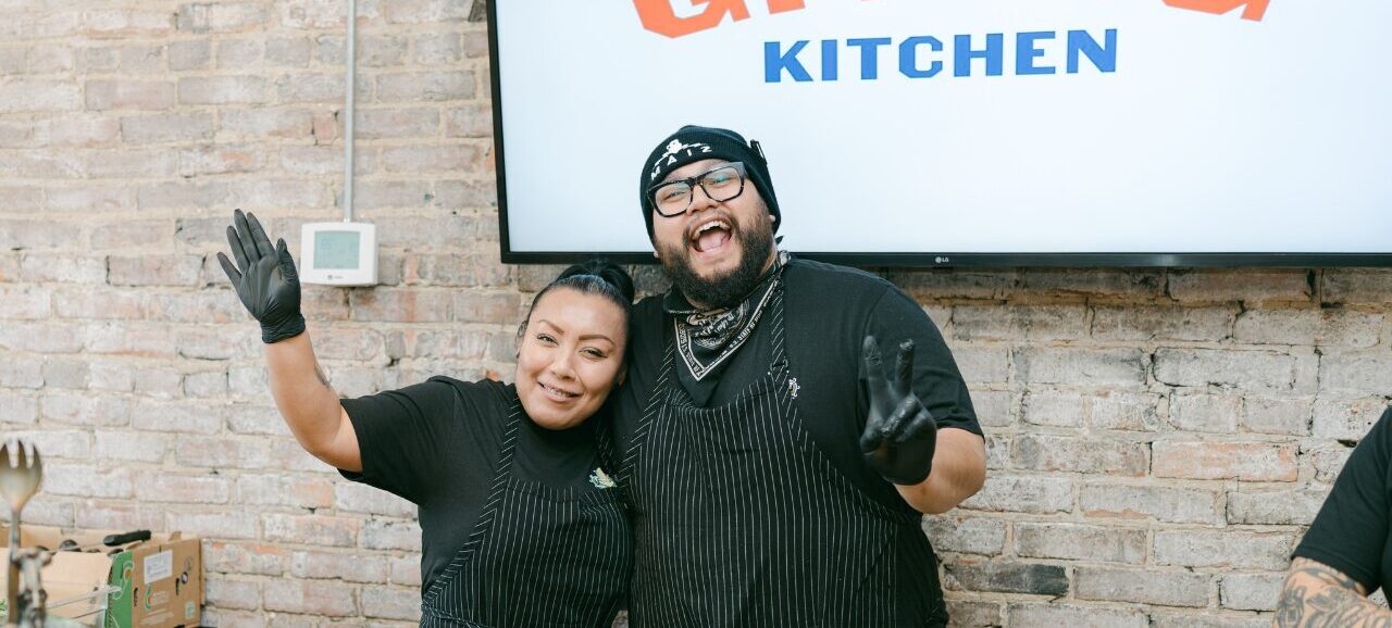 Cooks from Maíz De La Vida at a Giving Kitchen event in Nashville, TN