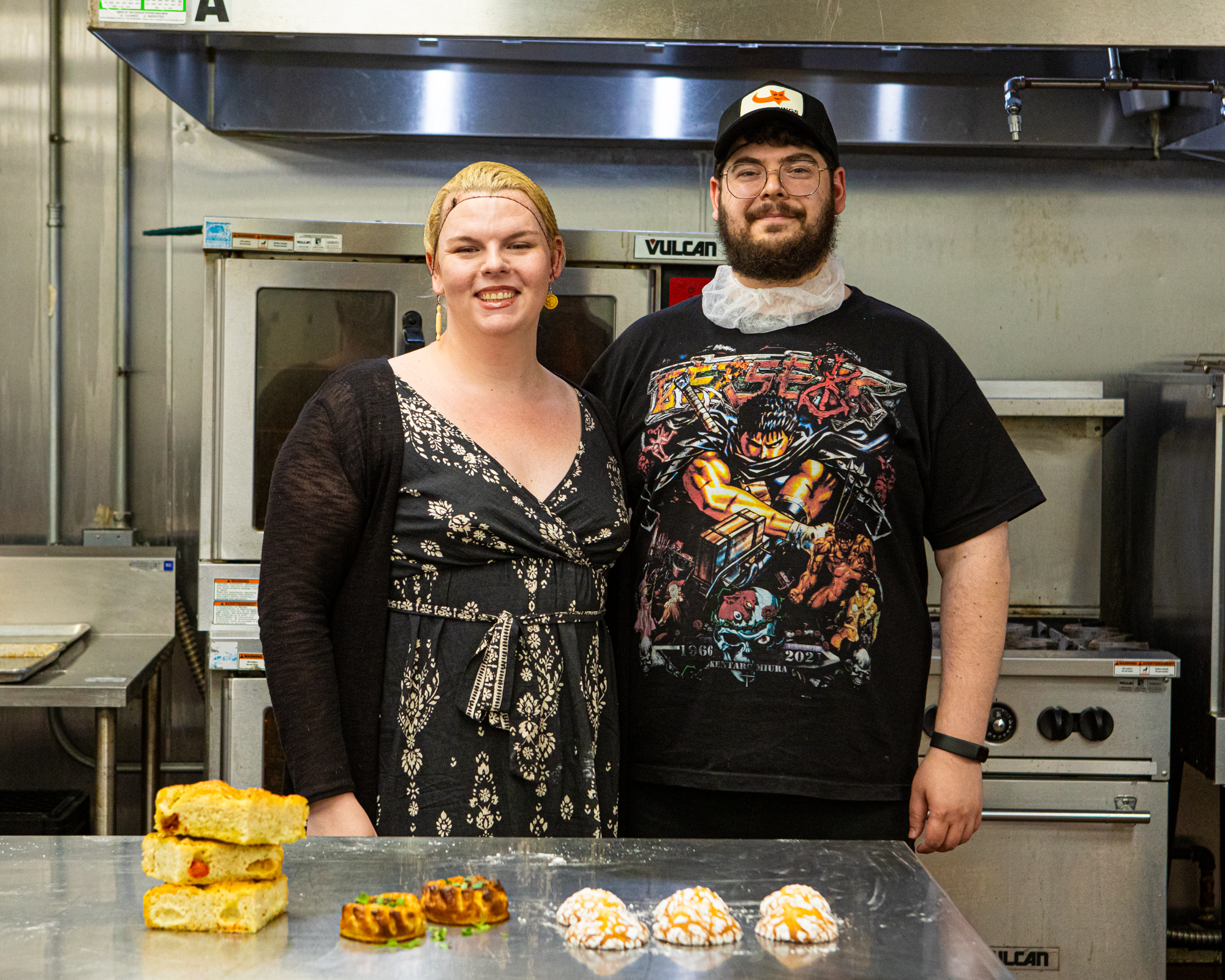 Rose is a Giving Kitchen Client and owns her own bakery and is pictured with her teammate.