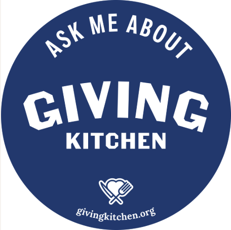 Ask Me About Giving Kitchen button