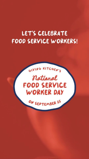 Food Service Worker Day Video Intro Card