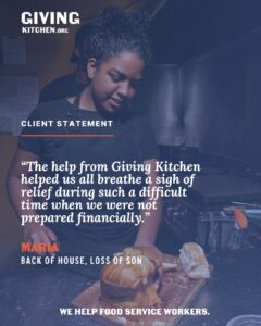 How Giving Kitchen Supported Maria During a Difficult Time