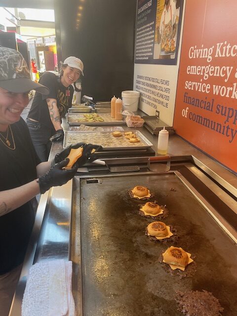 Smiley's Burger Club and Chef Ean support food service workers in crisis through the Atlanta Braves Outfield Market