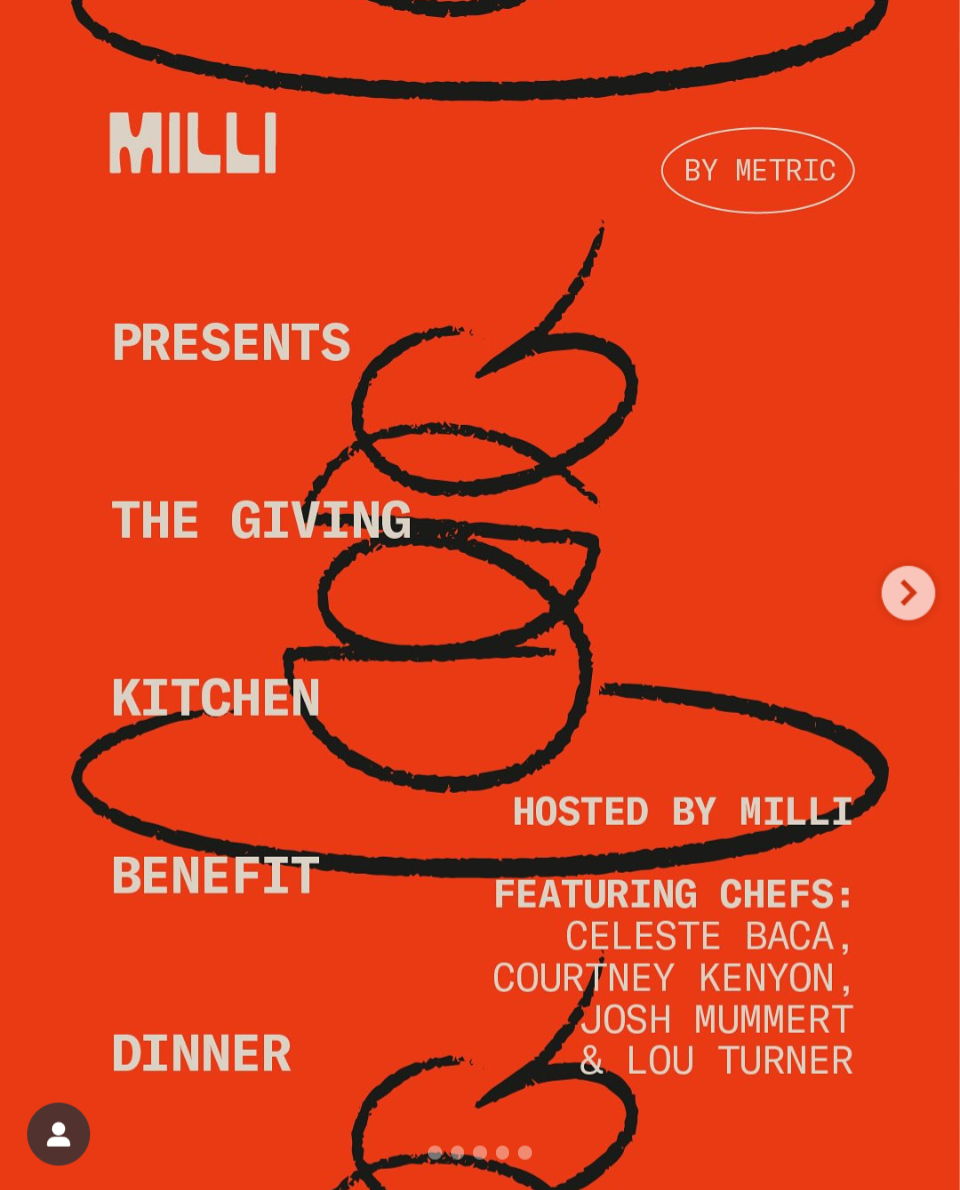 Milli Presents the Giving Kitchen Benefit Dinner