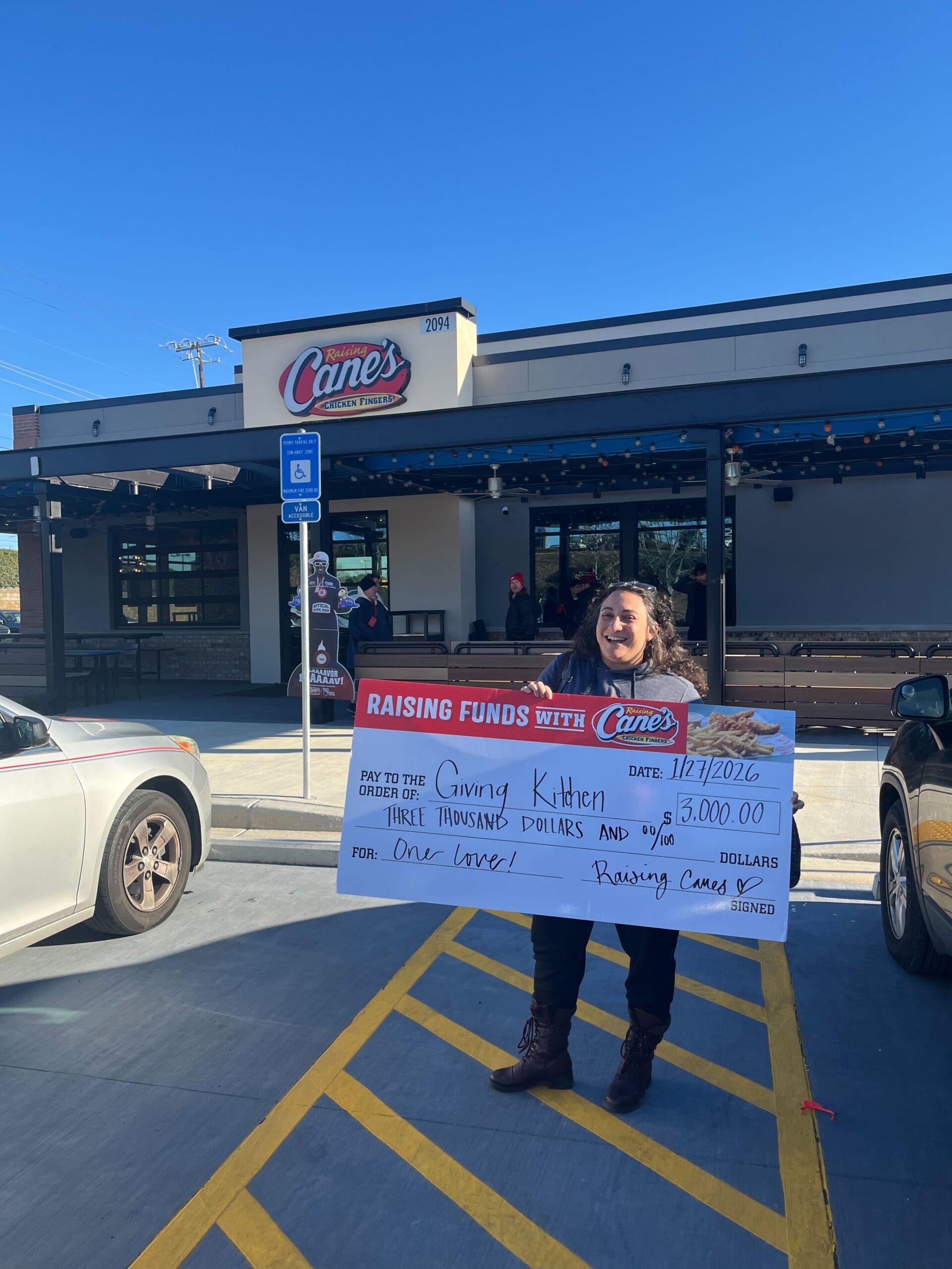 Community engagement with Raising Cane's gran
