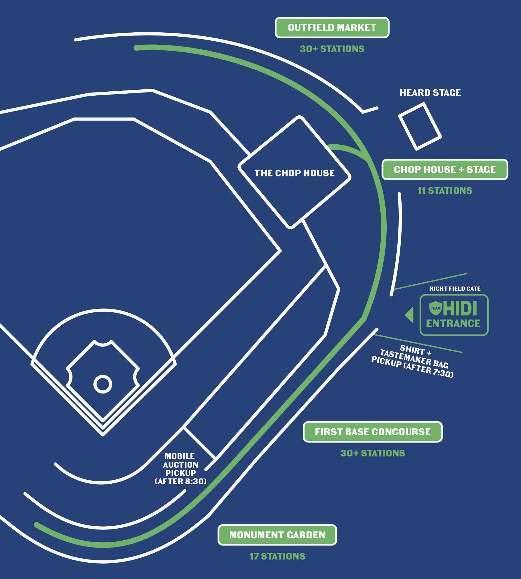 Map of Team Hidi 2026 at Truist Park