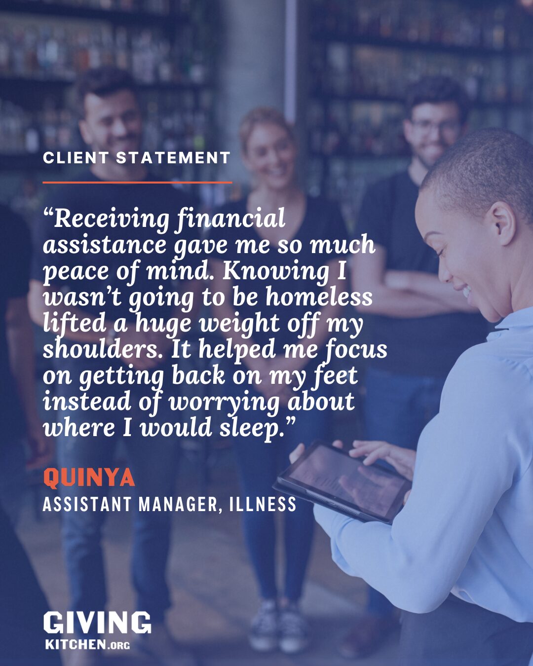 How Giving Kitchen Helped Quinya Navigate Crisis