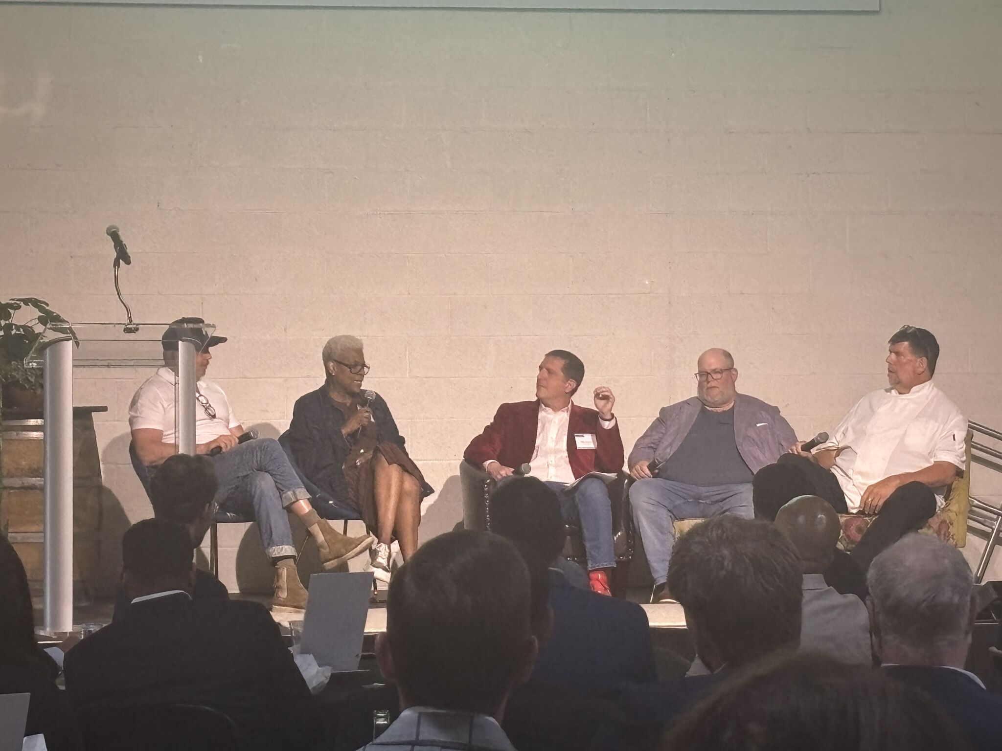 GK supporters speaking on stage at Atlanta Business Chronicle event