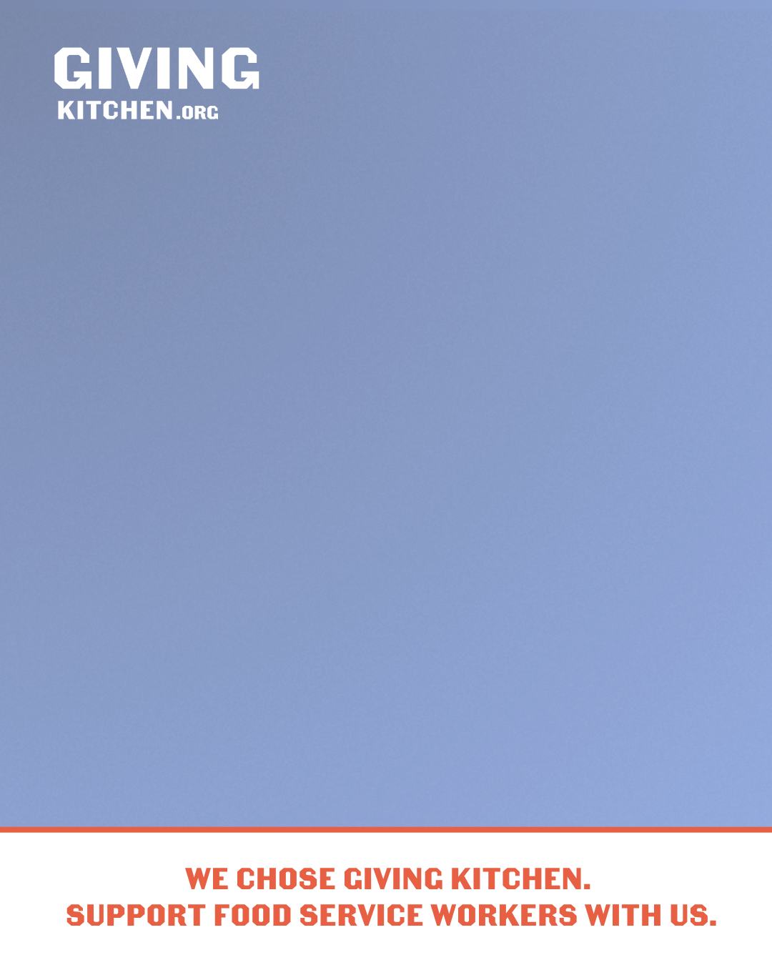 Customizable overlay for a Giving Kitchen related social media post